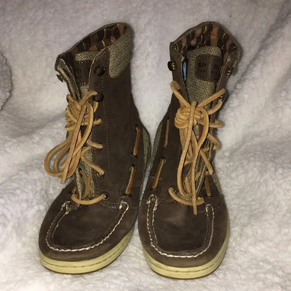 Sperry lace up boots/shoes winter shoes sperry ankle booties outdoor sho… - Picture 5 of 7